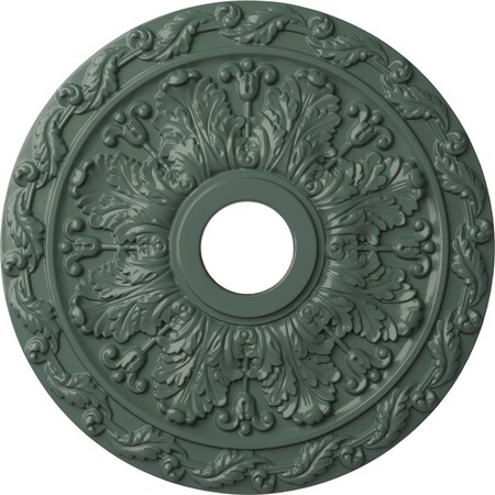 Ekena Millwork Spring Leaf Ceiling Medallion (Canopies up to 5 5/8"), 19 7/8"OD x 3 5/8"ID x 1 1/4"P, Cloud Burst CM19SPCBF